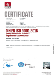 Certificates Hibra